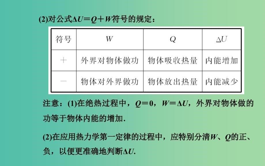 高中物理 第3章 第2、3节 热力学第一定律 能量守恒定律课件 粤教版选修3-3.ppt_第5页