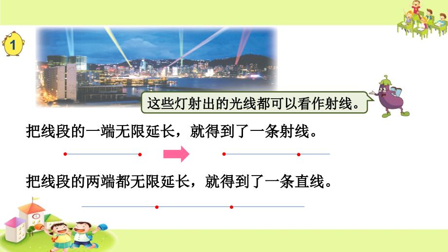 苏教版小学数学四年级上册：认识射线和直线、认识角_第1页