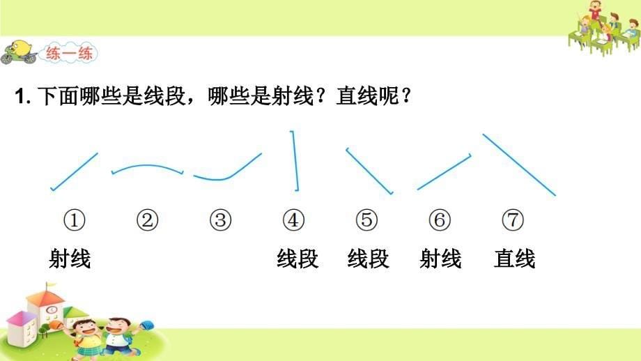 苏教版小学数学四年级上册：认识射线和直线、认识角_第5页