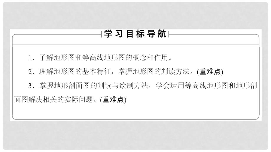 高中地理 第3单元 从圈层作用看地理环境内在规律 单元活动 学会应用地形图同步课件 鲁教版必修1_第2页