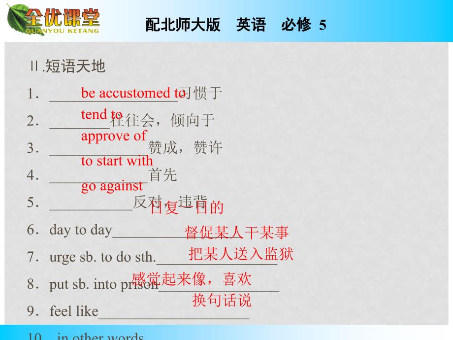 高中英语 Unit 15 Learning Period 4 Lesson 4同步课件 北师大版必修5_第4页