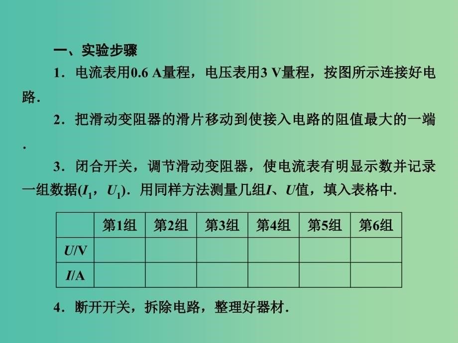 高考物理一轮复习 实验9 测定电源的电动势和内阻课件.ppt_第5页