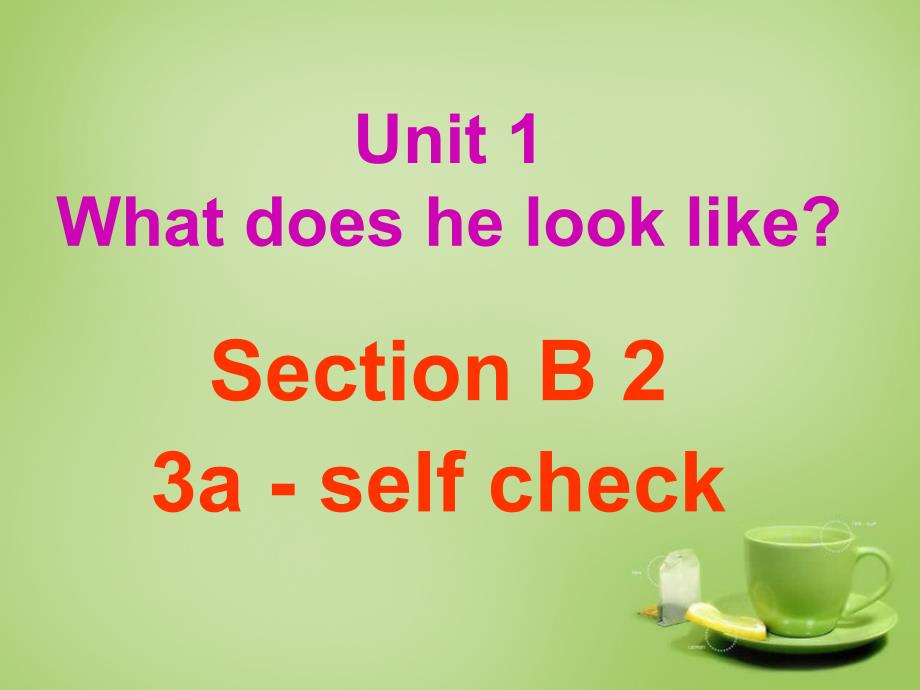 山东省淄博市周村区萌水中学七年级英语上册 Unit 1 What does he look like Section B 2课件 （新版）_第2页