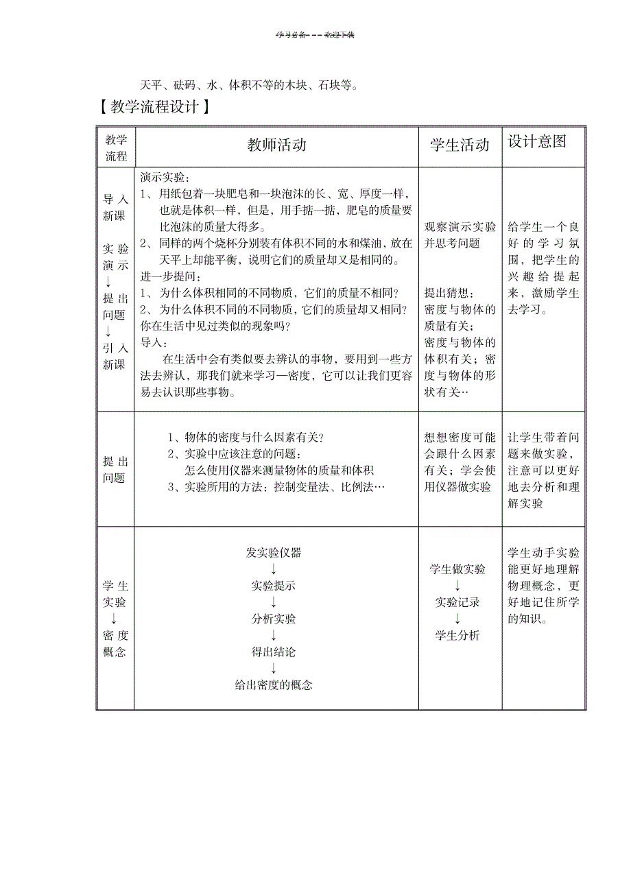 2023年密度精品教案及反思_第2页