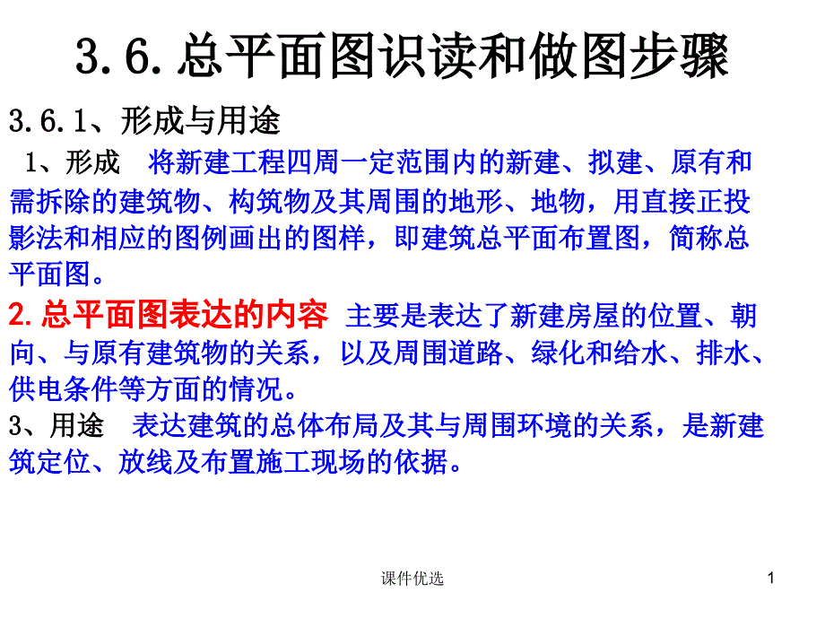 总平面识图与做图【专业教学】_第1页