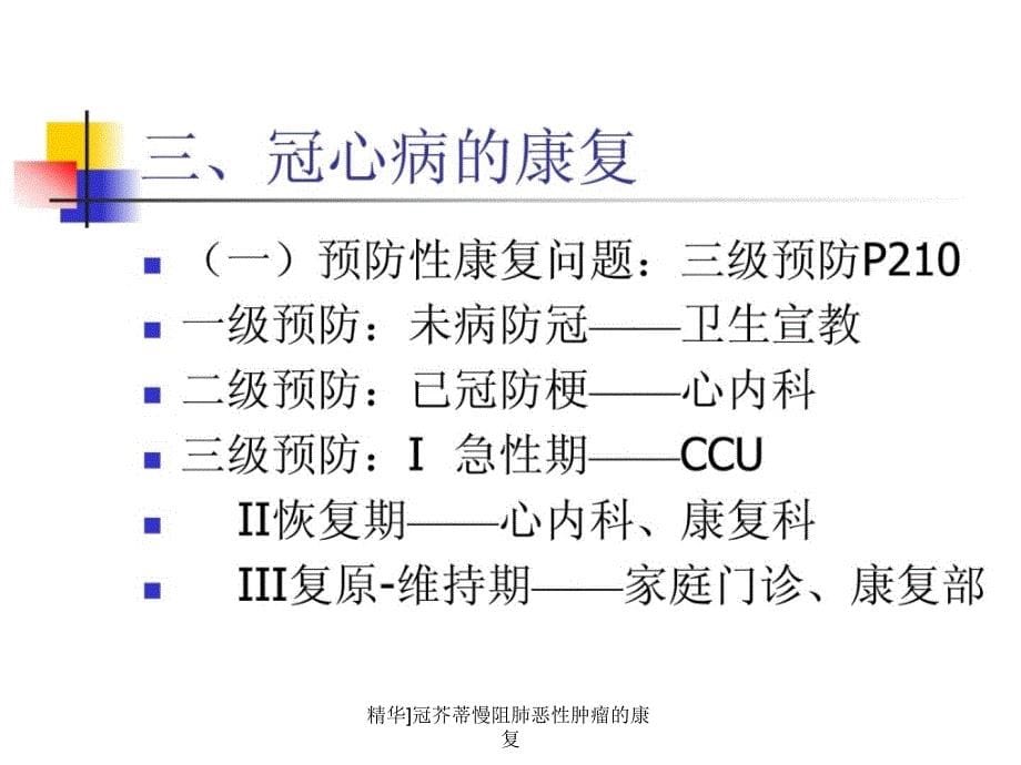 精华冠芥蒂慢阻肺恶性肿瘤的康复课件_第5页