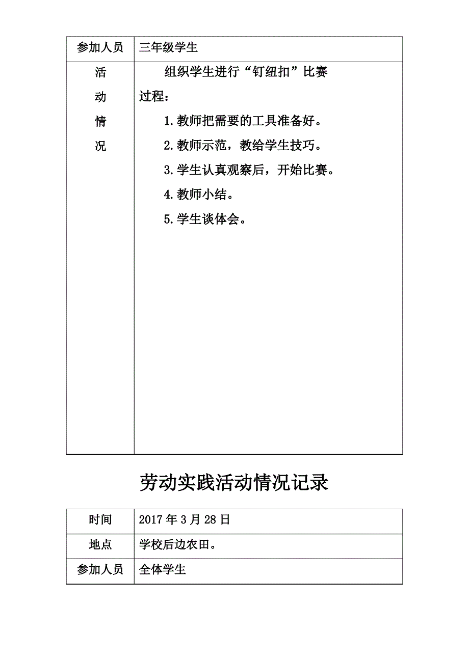 小学劳动实践记录表_第3页