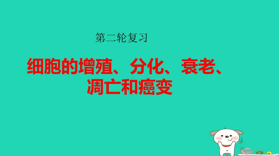 生物 细胞的增殖、分化、衰老、凋亡和癌变_第1页