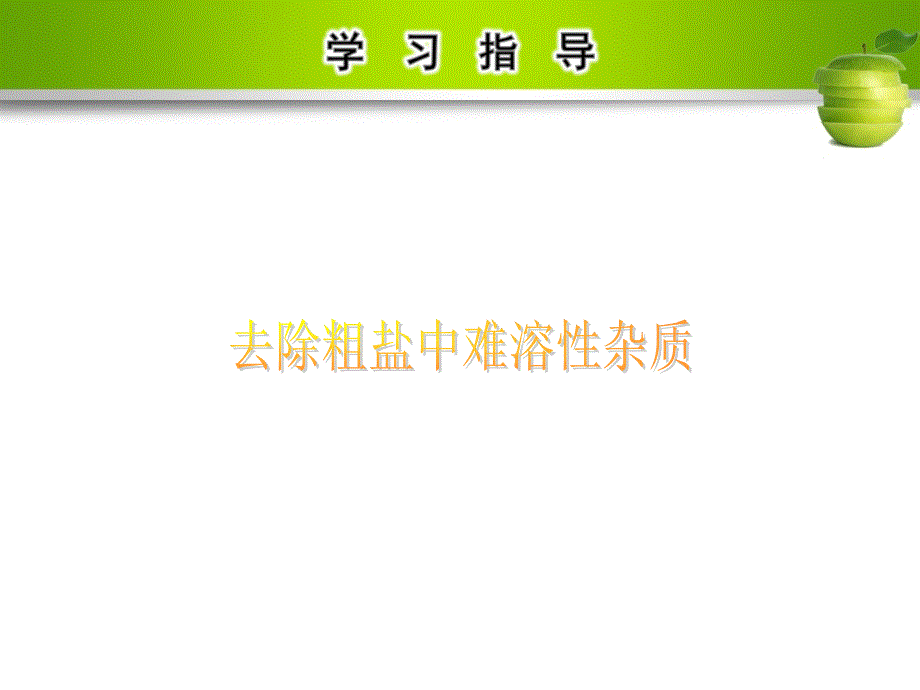 名校导学九年级化学下册 第十一单元 盐 化肥 实验活动8 粗盐中难溶性杂质的去除课件 （新版）新人教版_第3页