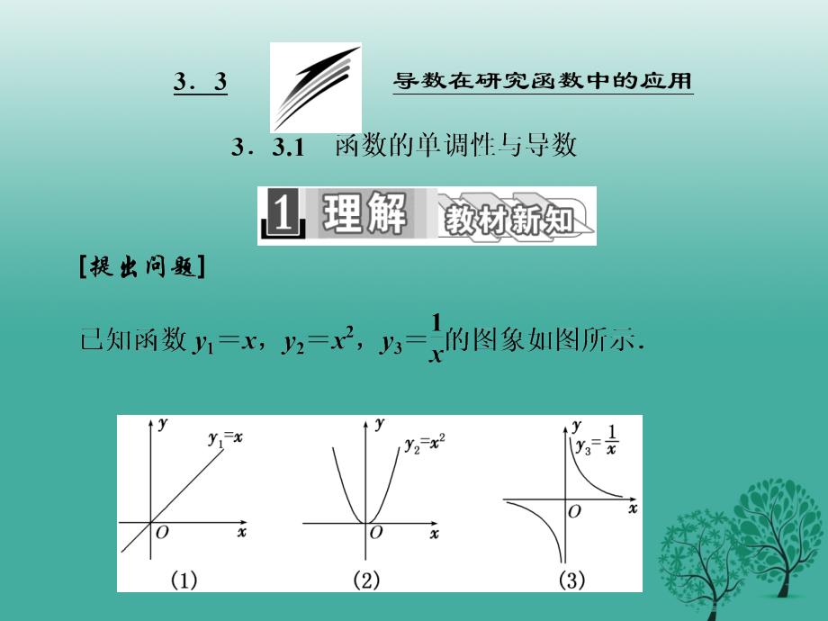 高中数学 331 函数的单调性与导数课件 新人教A版选修11._第1页