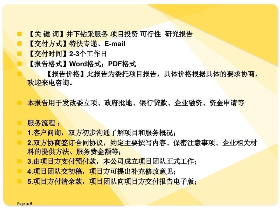 井下钻采服务项目可行性报告提纲_第5页