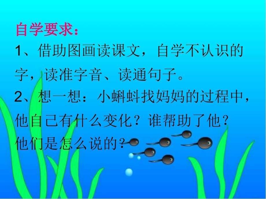 部编版二年级上册语文 1.《小蝌蚪找妈妈》【第1、2课时】 优质课件 2_第5页