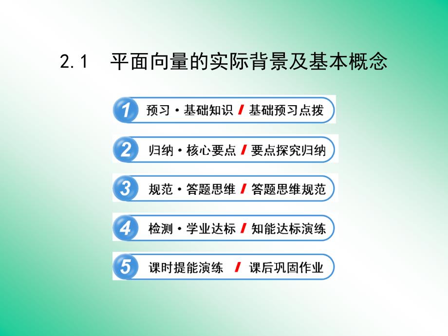 21平面向量的实际背景及基本概念课件（人教A版必修4）_第1页