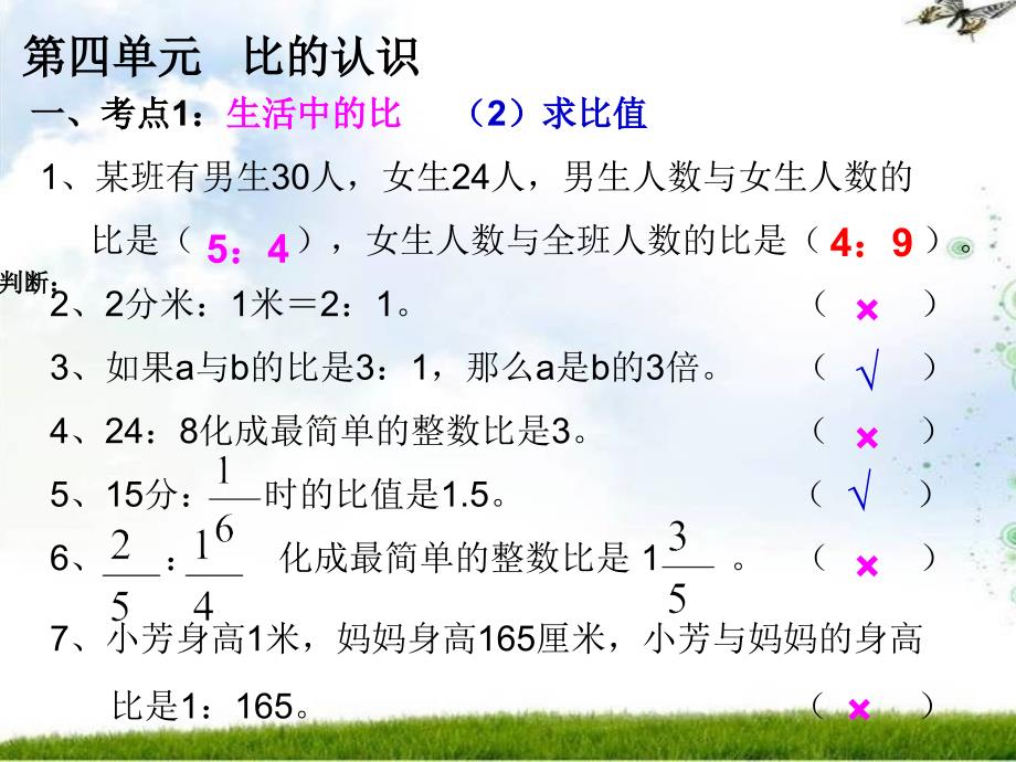 (北师大版)六年级上册数学_第四单元_比的认识_常考题型练习[1]_第4页