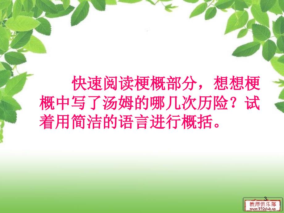 六年级下册汤姆索亚历险记PPT优秀课件_第3页