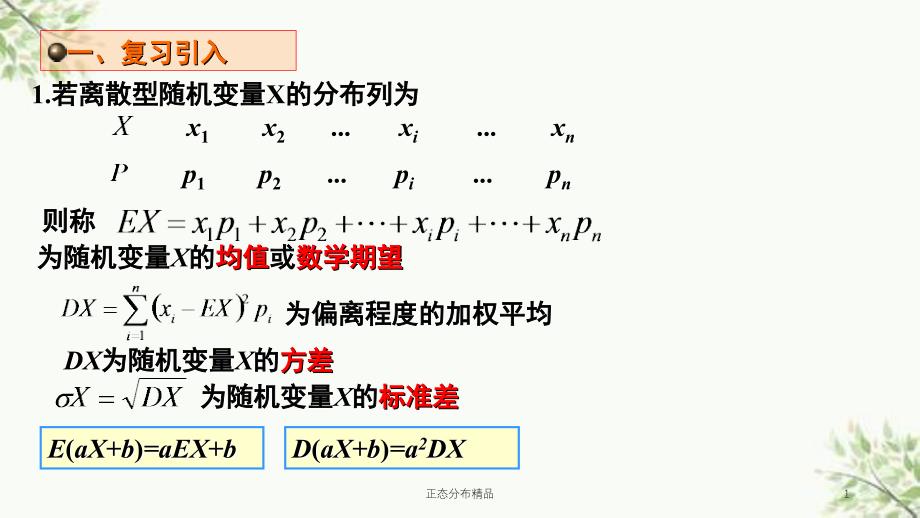 正态分布精品课件_第1页