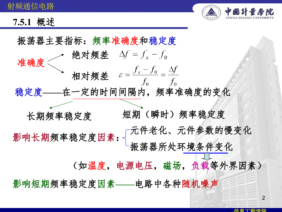 振荡器的频率稳定度(课堂PPT)_第2页