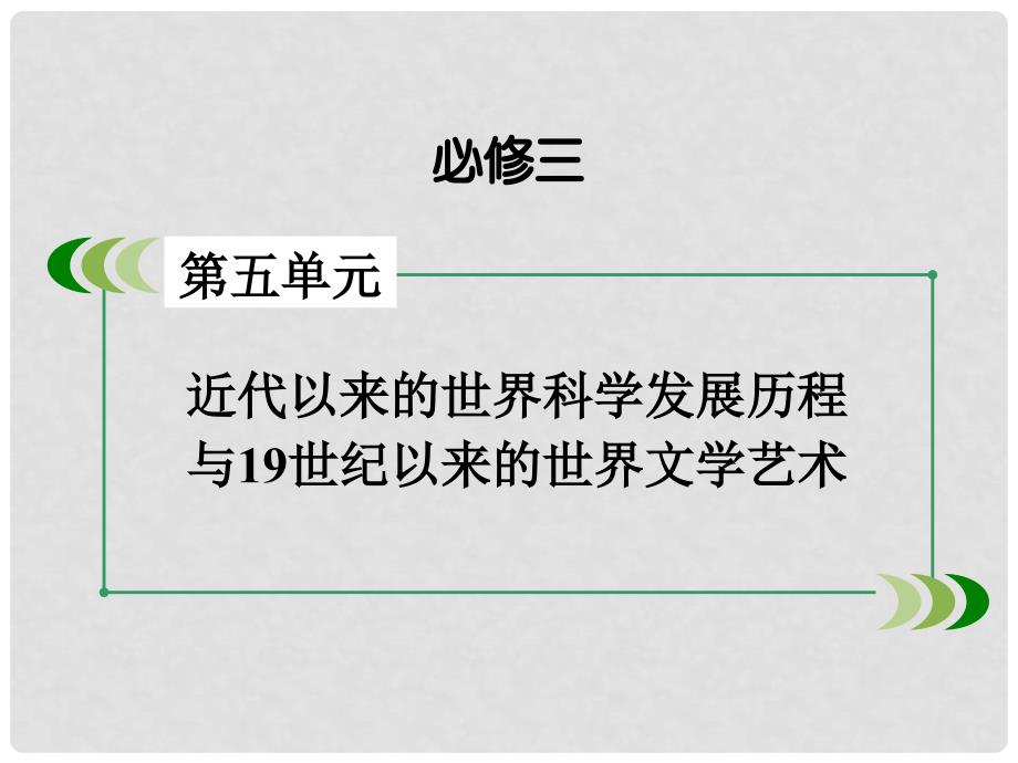 高考历史一轮复习 第五单元 近代以来的世界科学发展历程与19世纪以来的世界文学艺术单元整合课件 新人教版必修3_第2页