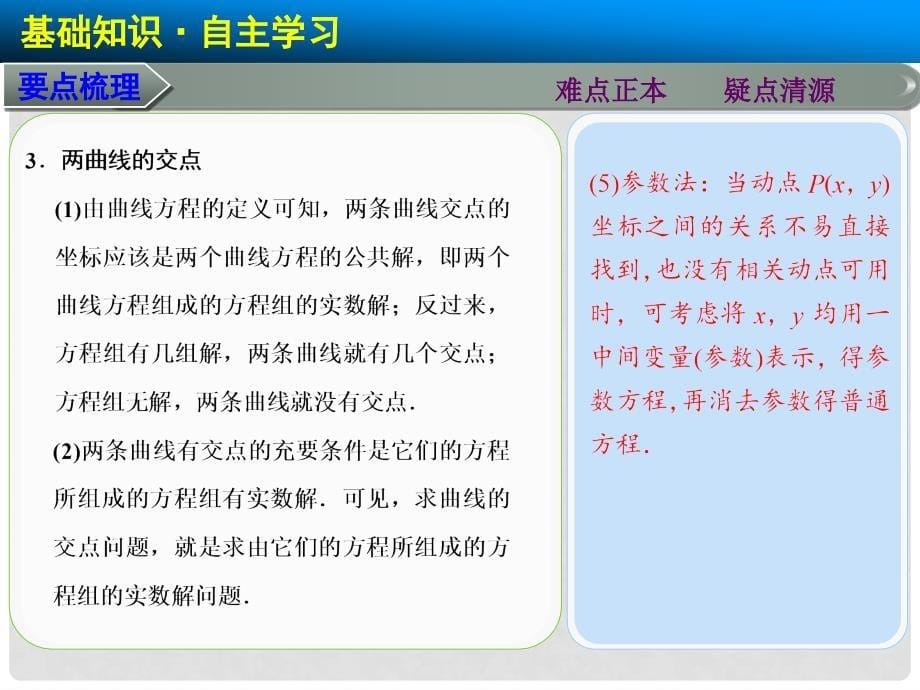 高考数学大一轮复习 9.8曲线与方程配套课件 理 新人教A版_第5页