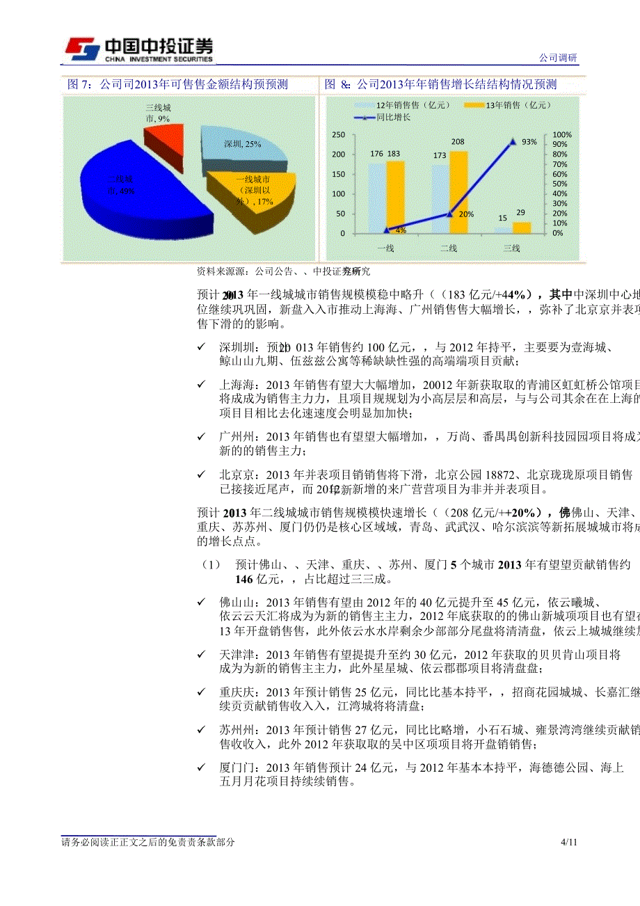 招商地产(000024)调研报告：核心城市规模增长可持续13年销售将再超预期0110_第4页