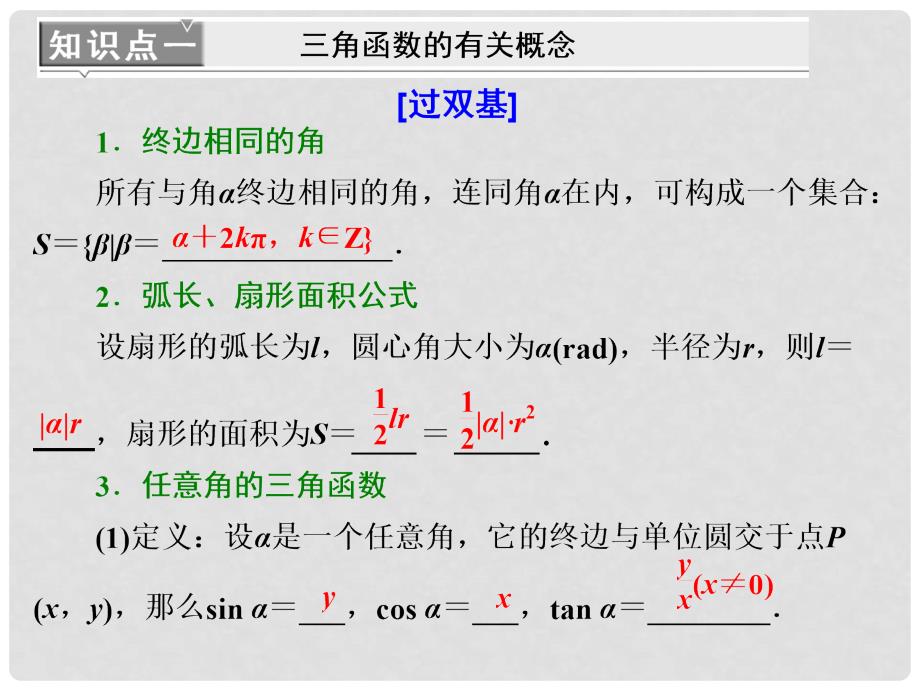 高考数学一轮复习 第五单元 三角函数及其恒等变换 教材复习课“三角函数及其恒等变换”相关基础知识一课过课件 理_第4页