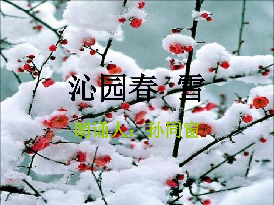 沁园雪朗诵PPT课件_第1页