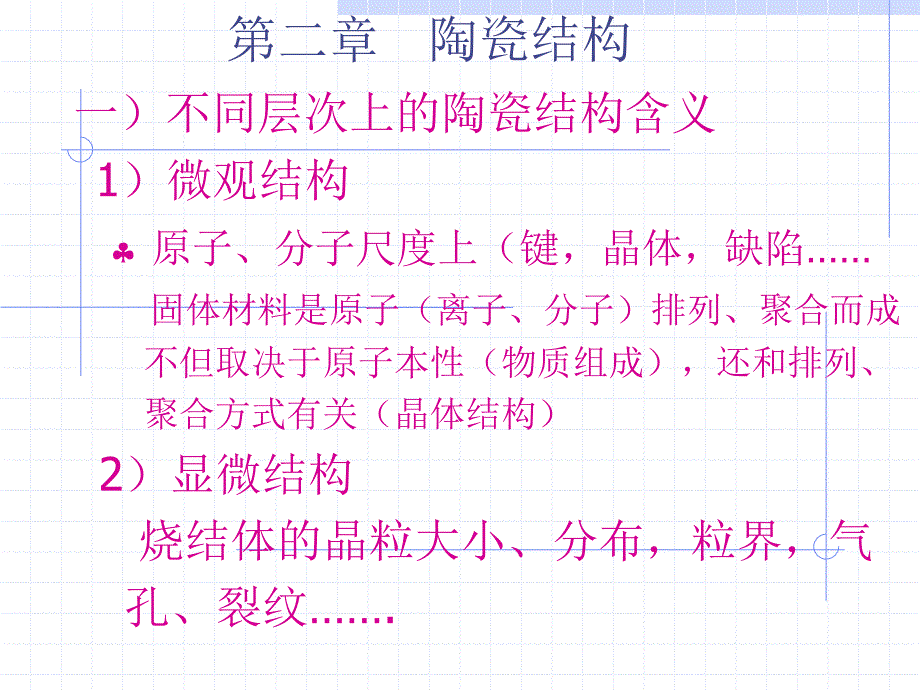陶瓷科学与工艺--陶瓷结构ppt课件_第1页