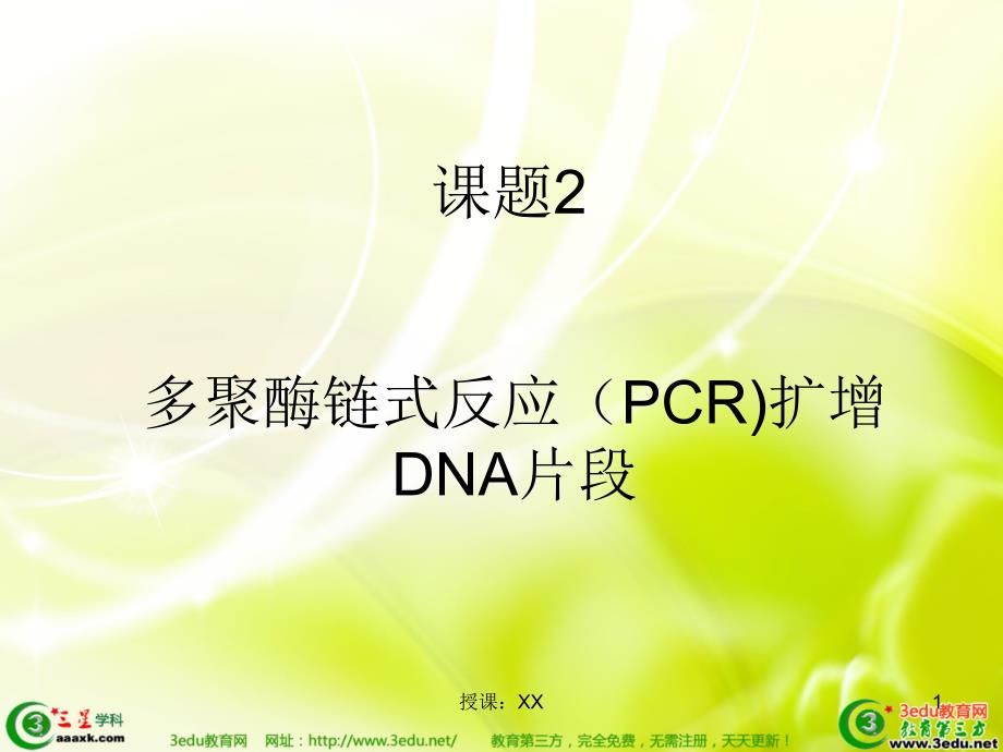 高二生物PCR技术(课堂PPT)_第1页