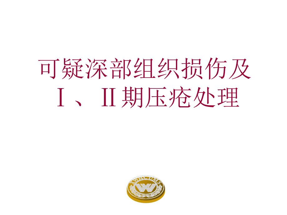 可疑深部组织损伤及压疮处理