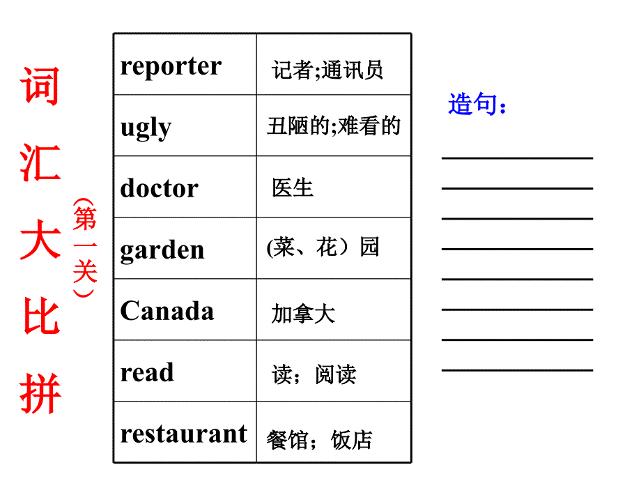 七年级英语下册unit1-6复习课件_第2页