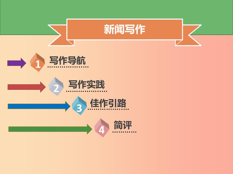 2019年秋季八年级语文上册 第一单元 写作指导 新闻写作习题课件 新人教版.ppt_第1页