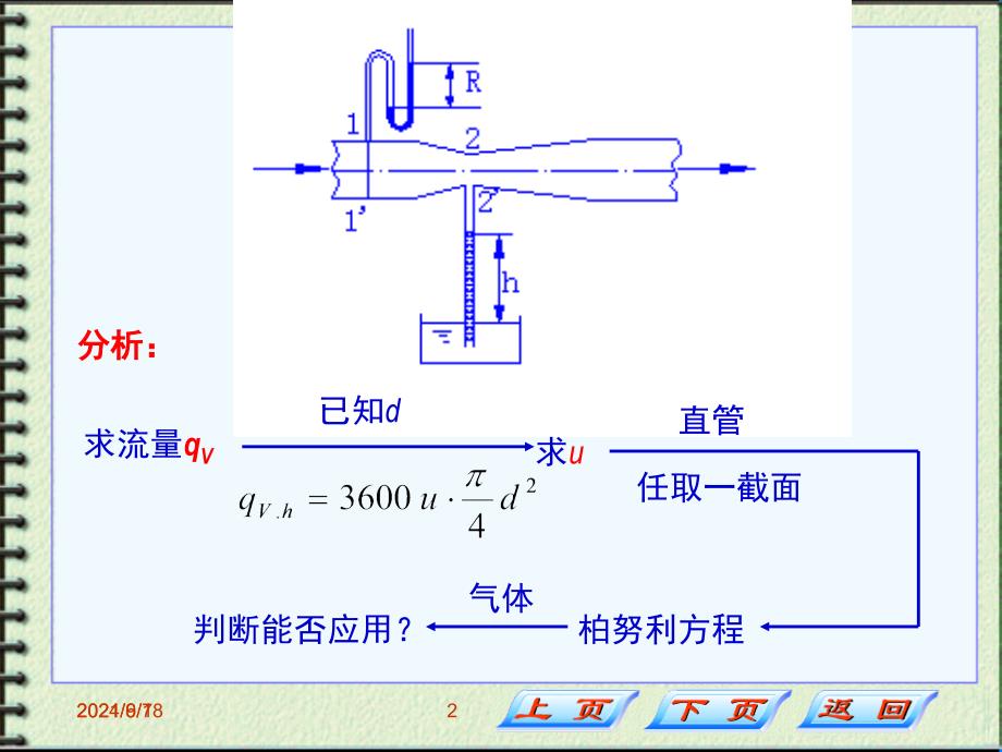 伯努利方程的应用例题PPT课件_第2页