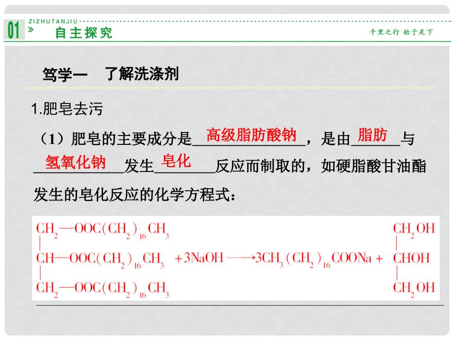 高中化学 52 怎样科学使用卫生清洁用品同步课件 鲁科版选修1_第3页