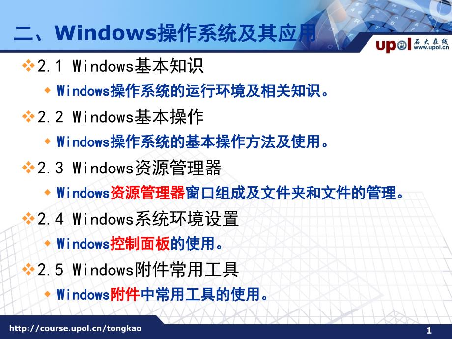 二Winows操作系统及其应用_第1页