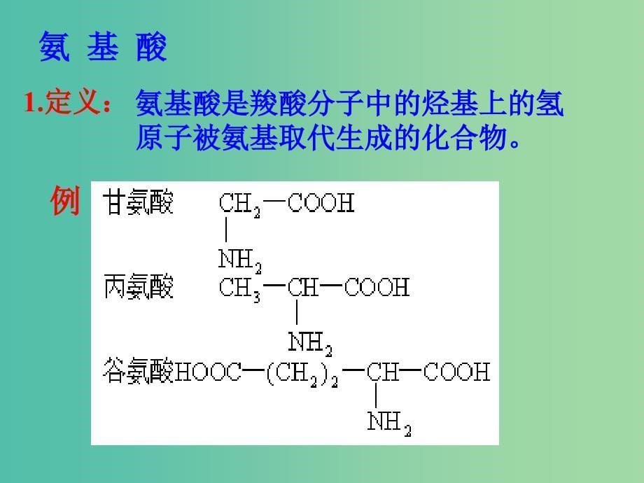 高中化学 5.2《氨基酸 蛋白质 核酸》课件2 苏教版选修5.ppt_第5页