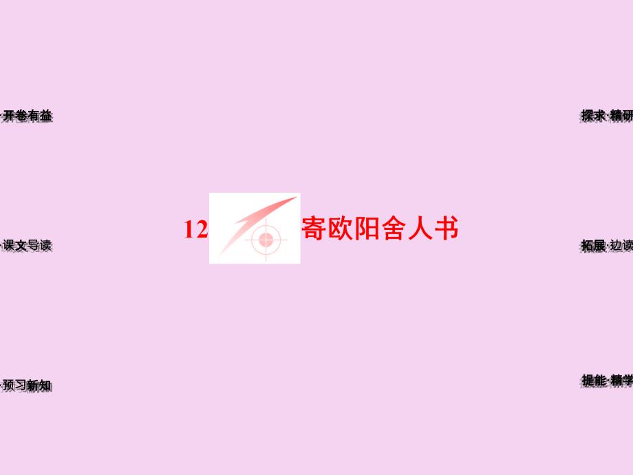 第3单元12寄欧阳舍人书ppt课件_第1页