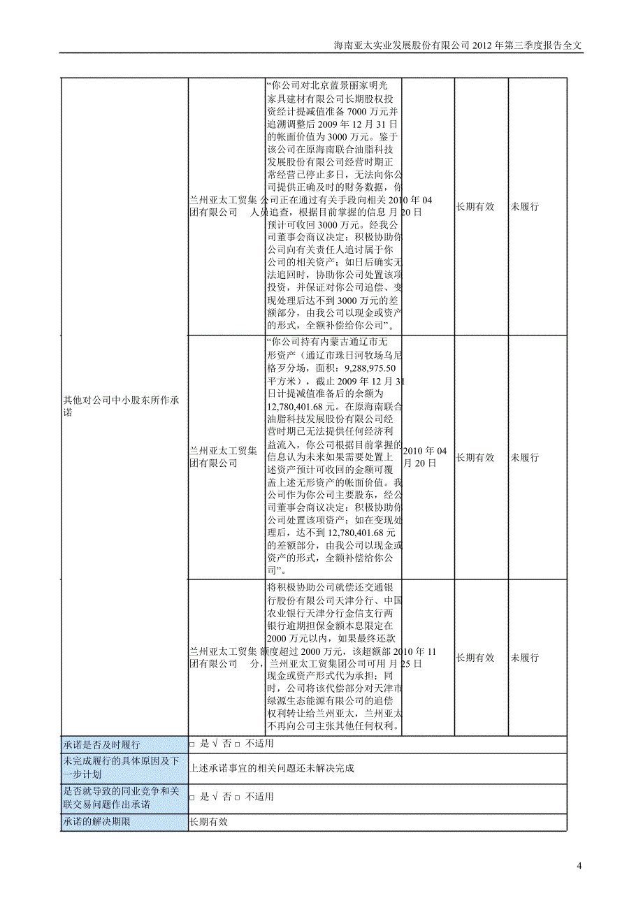 亚太实业第三季度报告全文_第4页