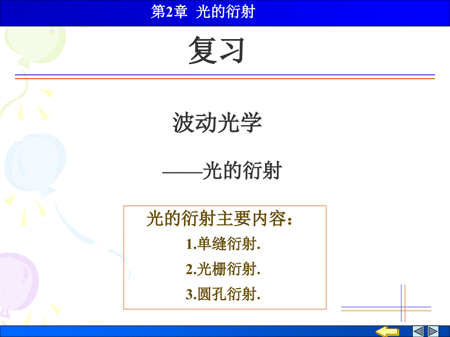 光学复习：2光的衍射_第1页