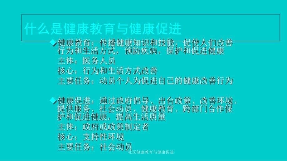 社区健康教育与健康促进课件_第5页