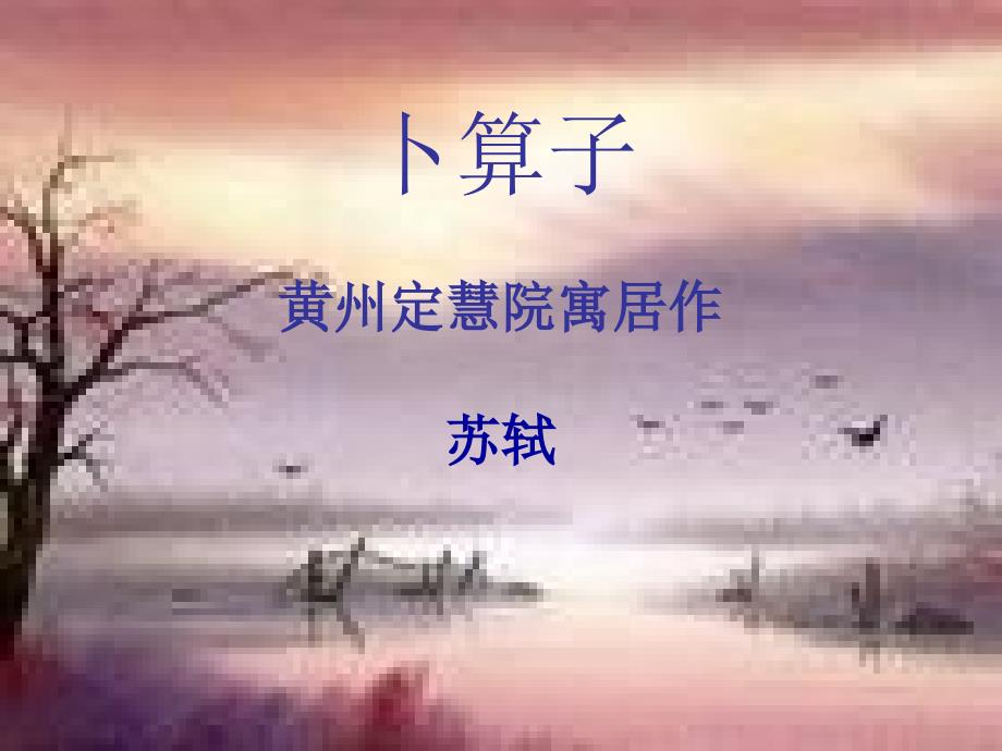 《卜算子苏轼》PPT课件.ppt_第1页