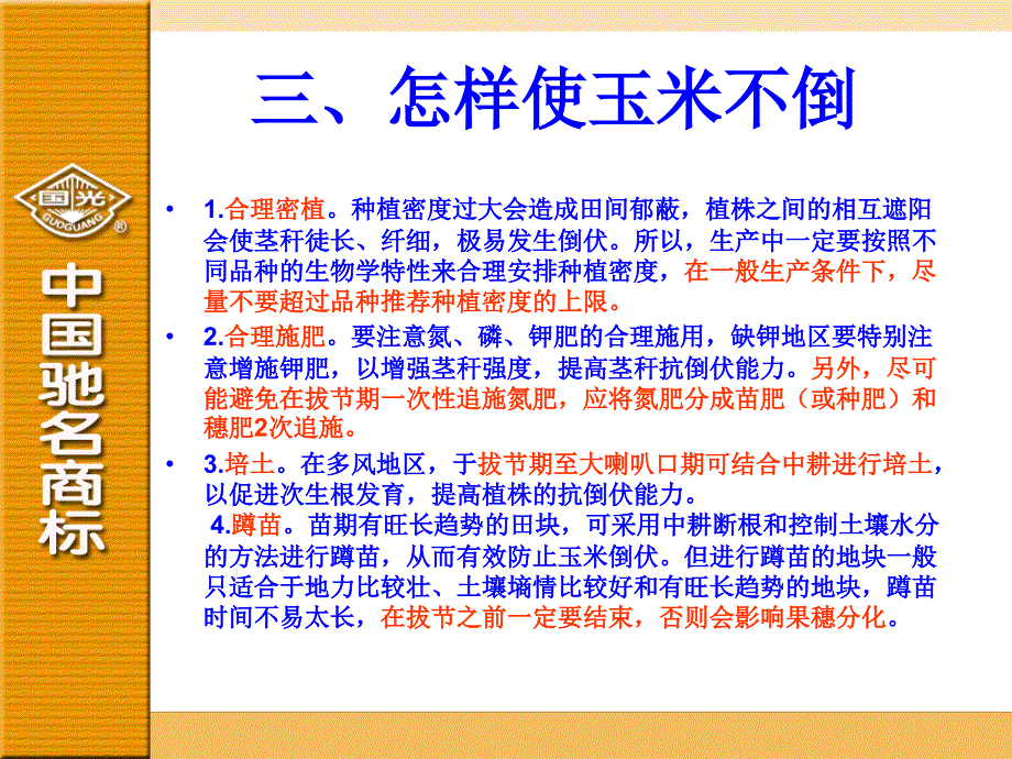 玉米如何防倒增产PPT课件_第4页