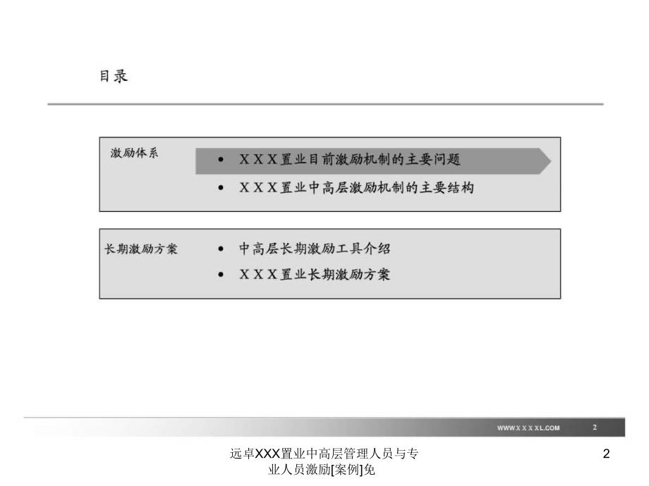 远卓XXX置业中高层管理人员与专业人员激励案例免课件_第2页