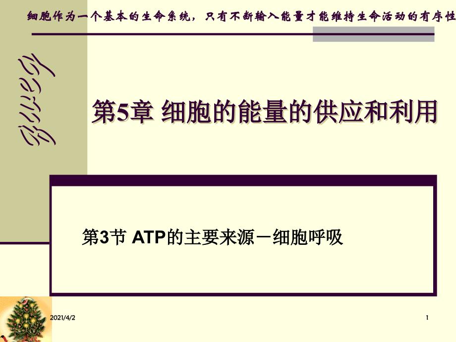 人教版教学课件云南省弥勒县庆来中学高一生物细胞的能量的供应和利用说课课件课件_第1页