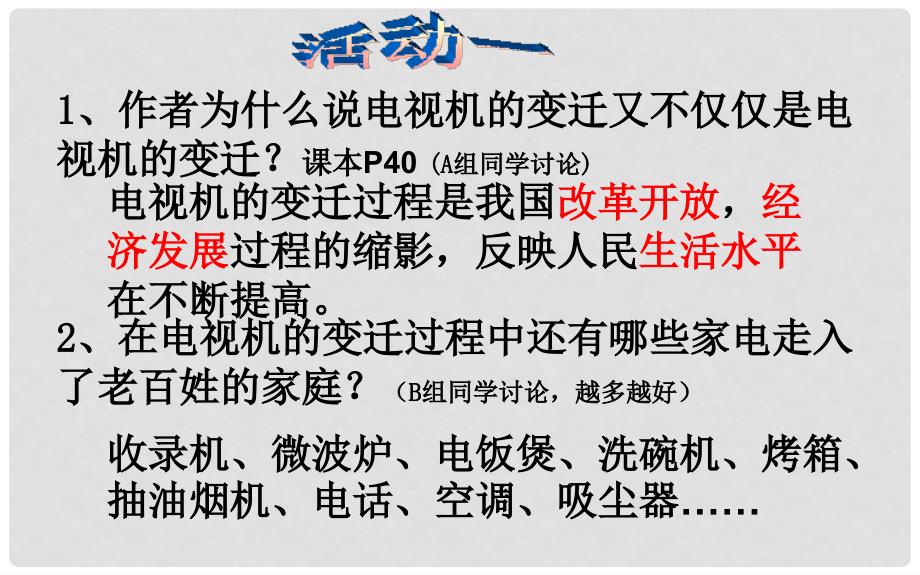 七年级政治下册 第二单元 第四课 电视机的变迁课件 人民版_第3页