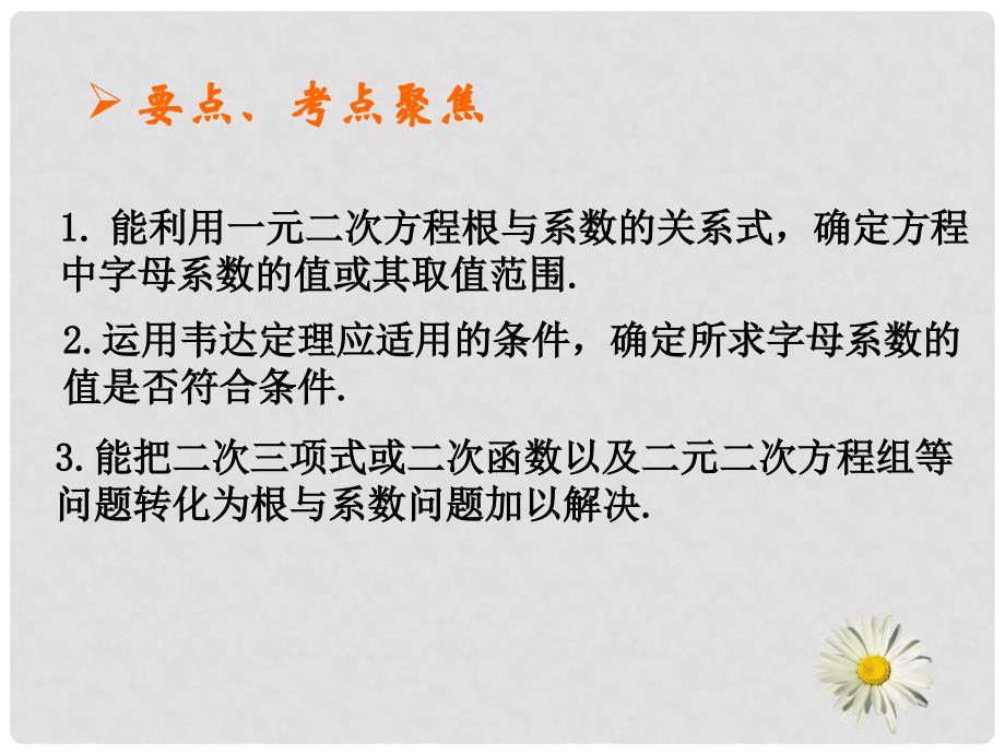 中考数学第二章第六课时 一元二次方程根与系数的关系2课件_第2页