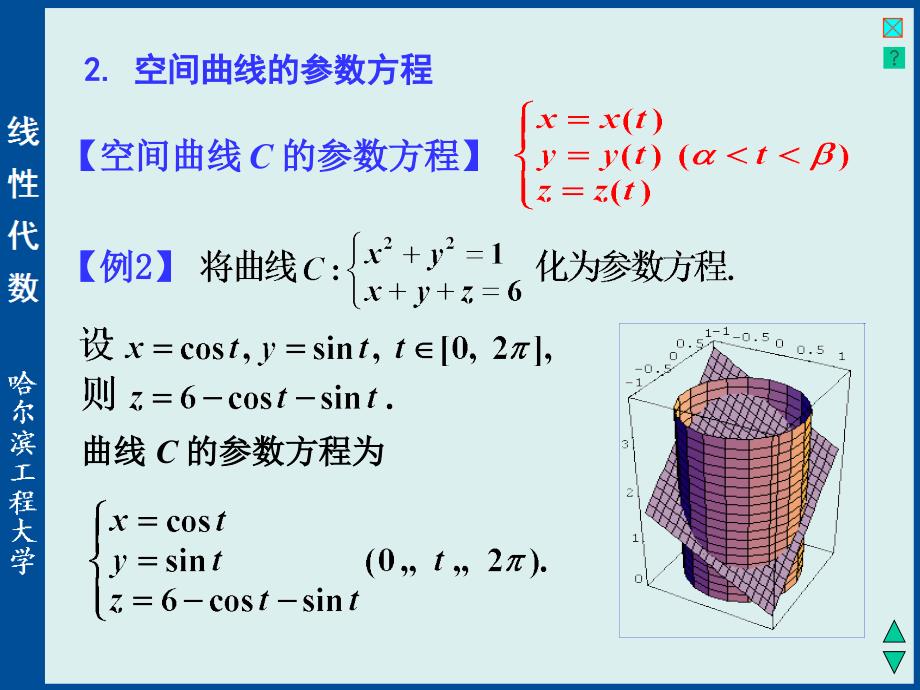 线性代数与空间解析几何：2-7 空间曲线及其方程_第3页