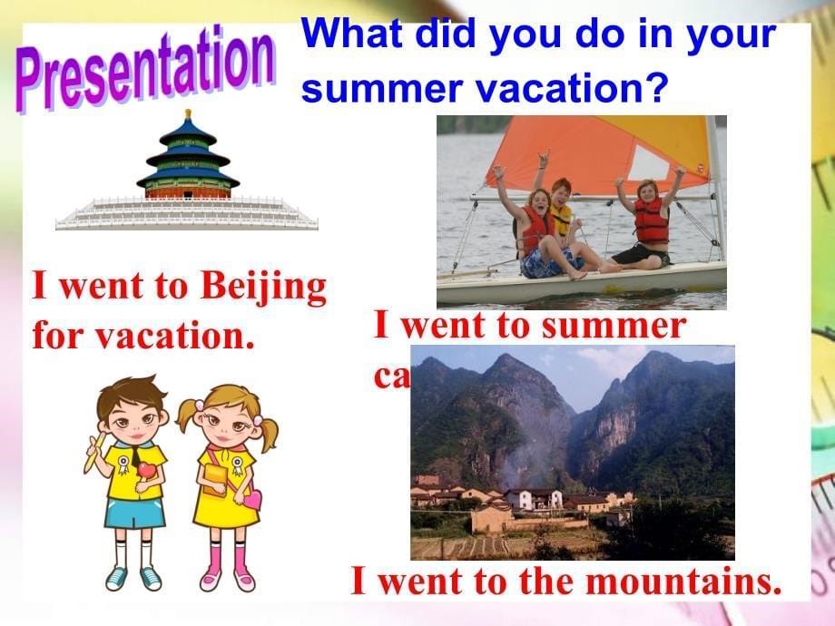 八年级英语unit1_Where_did_you_go_on_vacation课件Section_A_1_第5页