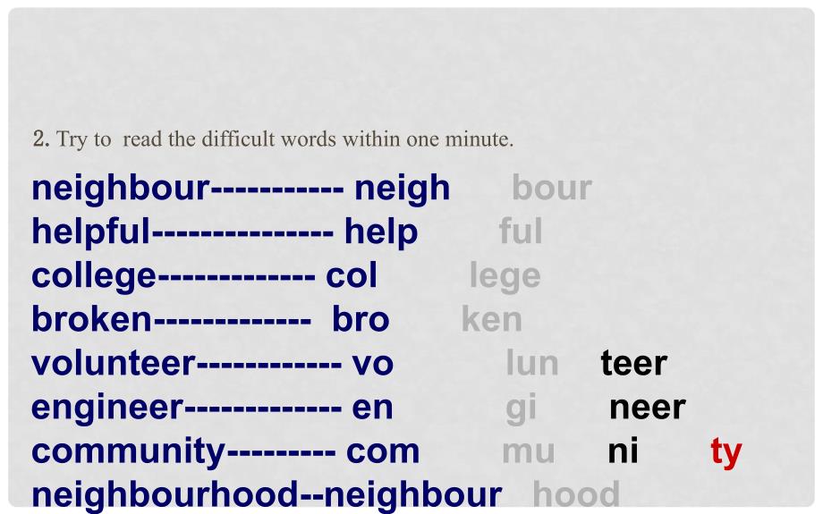 江苏省连云港市东海县七年级英语下册 Unit 2 Neighbours Wordlist 1课件 （新版）牛津版_第4页