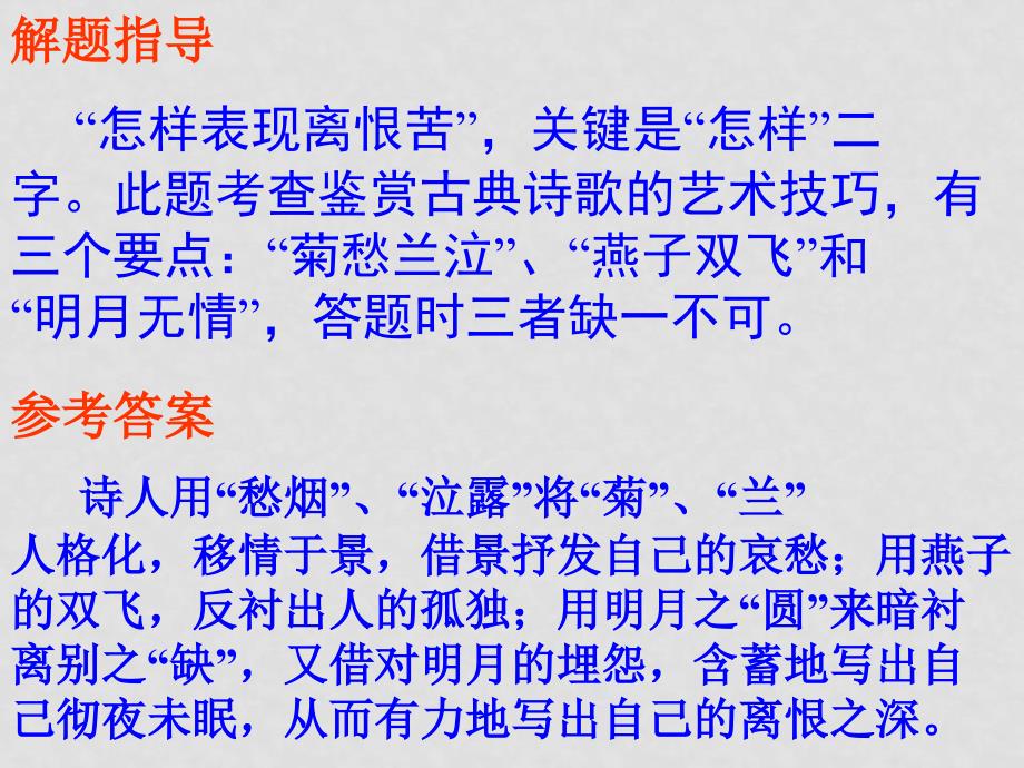 高三语文诗歌鉴赏规律小技巧课件整理集高考语文古诗鉴赏八病课件_第4页