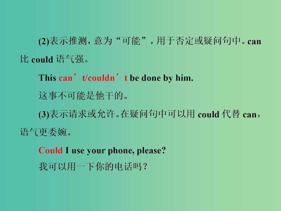 高考英语一轮复习精细化学通语法第九讲情态动词与虚拟语气课件.ppt_第3页